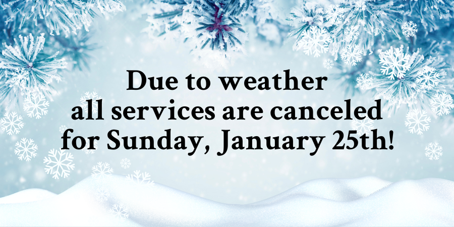 No Sunday Services or Activities