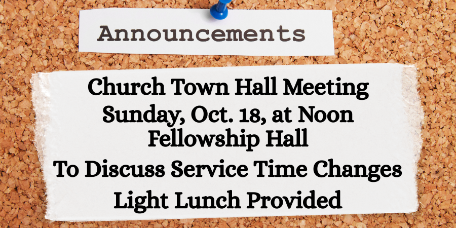Church Town Hall Meeting & Lunch